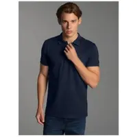Trigema Poloshirt "Slim Fit Poloshirt aus DELUXE-Piqué", Herren, Gr. XL, blau (navy), Piqué, 100% Baumwolle, Basic, normal, ohne Ausschnitt, Shirts Poloshirt