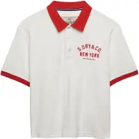 Superdry für Damen. W6012210A Poloshirt Heritage Terry beige (XS), Lässig, Baumwolle, Kurzarm