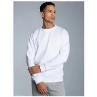 Trigema Sweatshirt "Sweatshirt", Herren, Gr. XL, weiß, Sweatware, 70% Baumwolle, 30% Polyester, Basic, lang, Rundhals, Sweatshirts Sweatshirt
