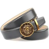 Anthoni Crown Ledergürtel , Herren, Gr. 110, grau, Rindsleder, Gürtel Ledergürtel