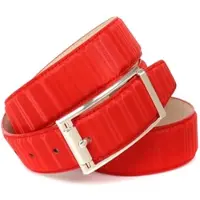 Anthoni Crown Ledergürtel , Damen, Gr. 80, rot, Leder, Gürtel Ledergürtel, in schillernder 3D-Optik