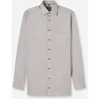 Olymp Langarmhemd "Luxor", Herren, Gr. 39, N-Gr, beige (braun), Web, Obermaterial: 100% Baumwolle, 2-Knopf-Manschette, Hemden Langarmhemd, modern fit, New-Kentkragen. fein gemustert