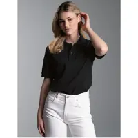 Trigema Poloshirt "Poloshirt DELUXE Piqué", Damen, Gr. M, schwarz, Piqué, 100% Baumwolle, Basic, lang, ohne Ausschnitt, Shirts Poloshirt