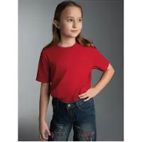 Trigema T-Shirt "T-Shirt aus 100% Baumwolle", Mädchen, Gr. 116, braun (kirsch), Single Jersey, 100% Baumwolle, Basic, lang, Rundhals, Shirts T-Shirt