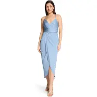 Vera Mont Abendkleid "Abendkleid mit Raffung", Damen, Gr. 36, EURO, blau (soft sky), Obermaterial: 100% Polyester PES., Kleider Abendkleid