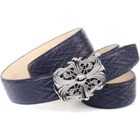 Anthoni Crown Ledergürtel , Damen, Gr. 95, blau, Rindsleder, Gürtel Ledergürtel