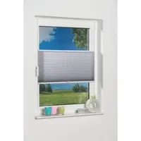K-Home Plissee "Klemmfix Pisa" Gr. 27, grau (silbergrau), B:40cm H:210cm, Obermaterial: 100% Polyester, Plissees, Plissee, Crushed-Optik, Topseller