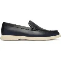 BOSS für Herren. 50563129 Sienne Loaf Leder-Mokassins marineblau (41), Wohnung, Keine, Lässig