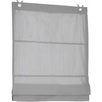Kutti Heimtextilien Raffrollo Ösenrollo Verlock gestreift Blickdicht grau Breite 60 x Höhe 140 cm
