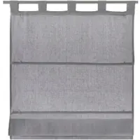 Kutti Heimtextilien Raffrollo "Metis Leinen" Gr. 3, grau, B:80cm H:140cm, Obermaterial: 100% Leinen, Raffrollos, Raffrollo, einfarbig, blickdicht, Schlaufenrollo, 100% reines Leinen