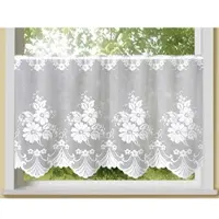 Weckbrodt Scheibengardine "Mara", weiß, B:105cm H:70cm, Polyester, Gardinen, Scheibengardine, Bistro, Gardine, Store, floral, Topseller
