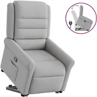 vidaXL Relaxsessel mit Aufstehhilfe Wolkengrau Stoff