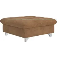 Cotta Hocker "Gemini, B: 108 cm", braun (cognac), Struktur weich, Hocker, Hocker, mit Metallfüße