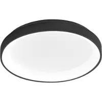 Gea Luce Krizia P/P 30W 2400lm 3000K Deckenleuchte in schwarzem Satin-Aluminium – Dimmbare LED-Deckenleuchte mit direktem Licht –