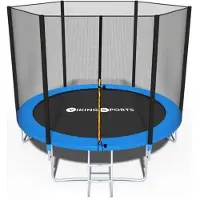 Viking Sports Trampolin - blau - 404 cm - mit Netz und Leiter - bis 180 KG