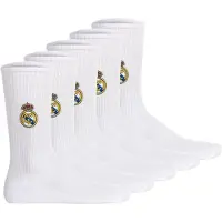 Real Madrid Kurzsocken REAL MADRID "Socken RM Crew Socks 5-Pack Embroidery 5er Pack", Herren, Gr. 35-38, weiß, Obermaterial: 80% Baumwolle CO. 18% Polyamid PA. 2% Elasthan EL., Socken Kurzsocken