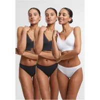 Urban Classics Ladies Rip Slip 3-Pack black+black+white XS