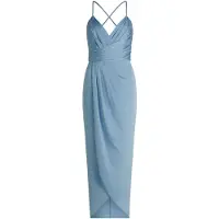 Vera Mont Abendkleid "Abendkleid mit Raffung", Damen, Gr. 44, EURO, blau (soft sky), Obermaterial: 100% Polyester PES., Kleider Abendkleid