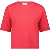 Cartoon Strickpullover "Strickpullover mit Rundhalsausschnitt", Damen, Gr. 46, rot, Obermaterial: 55% Viskose CV. 30% Polyester PES. 15% Polyamid PA., Pullover Strickpullover