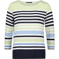 Betty Barclay Rundhalsshirt "Basic Shirt mit U-Boot-Ausschnitt", Damen, Gr. 40, bunt (grün, light blau), Obermaterial: 95% Viskose CV. 5% Elasthan EL., Shirts Rundhalsshirt