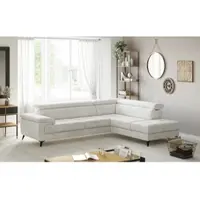 Otto Home Ecksofa "Astra L-Form, B: 286 cm", beige (cream), B:286cm T:236cm, 95% Polyester (PES) 5%Polyamid (PA), Sofas, Ecksofa, mit Kopfteilverstellung, optional Schlaffunktion & Bettkasten