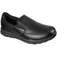 SKECHERS Herren Nampa Groton Slipper, Black Synthetic Pu, 45.5 EU