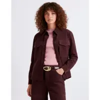 Marella für Damen. 2613441081200 Wildleder Überhemd Mllapogeo kastanienbraun (42), Lässig, Langarm, Bordeaux