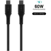 FIXED FIXDLS-CC12-BK, 1,2 m, USB C, USB C, USB 2.0, 4,8 Gbit/s, Schwarz