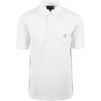 Armani Exchange für Herren. XM000367AF13022U0009 Weißes Kurzarm-Poloshirt (L), Lässig, Baumwolle