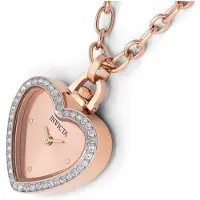 Invicta Mini Necklace 49939 Damenuhr - Quarzwerk - Edelstahl mit roségoldfarbenem Zifferblatt - 27 mm