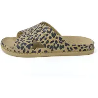 Freedom Moses Flip Flops Damen Cross Leo Khaki-Schuhgröße 38 - 39
