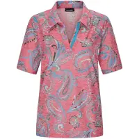 Goldner Print-Shirt "Kurzgröße Blusenshirt mit Paisley-Muster" stretchbequemer Jersey