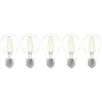 Eglo LED-Filament "LM_LED_E27 Leuchtmittel - E27 - 5X7W - IP20", Energieeffizienz: F, weiß, L:10,5cm Ø:6cm, Leuchtmittel, Glühbirne, 5er Set, L10,5 x Ø6 cm, LED-Filament