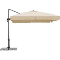 Schneider-Schirme Ampelschirm Rhodos 300x300/8 quadratisch, ca. 300 x 300 cm, Farbe:natur