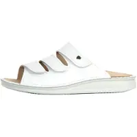 Finn Comfort Korfu Damen Herren Pantolette weiss Glattleder - Größe: 35