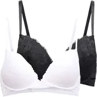 Dorina Bügel-BH "Perfect Lace", Damen, Gr. 85, Cup C, schwarz-weiß (schwarz, weiß), Obermaterial: 90% Nylon, 10% Elasthan, BHs Bügel-BH, mit Bügel, verstellbare Träger, mit Spitze, bequem, weich