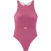 Copenhagen Studios Badeanzug "Antio", Damen, Gr. 38, Cup C/D, rosa (mauve), Recycling-Polyamid, Strukturmuster, Badeanzüge Badeanzug, in moderner Strukturware
