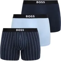 BOSS Boxershorts "Boxer Brief 3P ONE" 3 Stk. elastischer Bund mit Logo, 1x gemustert, 2x uni
