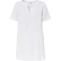 Bonprix Longtunika , Damen, Gr. 42, weiß, Obermaterial: 100% Baumwolle, regular fit, Tuniken Longtunika, für entspannten Look, Regular Fit, Kurzarm-Design