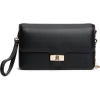 Tommy Hilfiger Clutch "TH HERITAGE CLUTCH", Minibag, Abendtasche, Umhängetasche mit goldfarbener Umhängkette