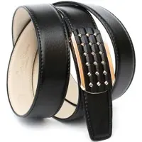 Anthoni Crown Ledergürtel , Damen, Gr. 110, schwarz, Leder, unifarben, Gürtel Ledergürtel, mit Fashion-Koppelschließe in Bicolor-Optik