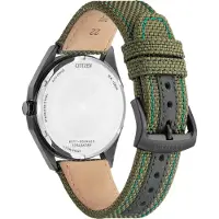 Citizen Solaruhr , grün (olivgrün, grün), Armbanduhren, Herren, schwarz, Solaruhr, Armbanduhr, Herrenuhr, analog, Tag, Batterie-Entladungsanzeige