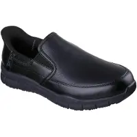 SKECHERS Herren Nampa Broxtin Slip-InTurnschuhe, Black Leather/Synthetic, 42 EU