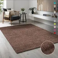 Sanat Hochflor-Läufer "LOCA" Gr. 12, braun (dunkelbraun), B:80cm H:30mm L:250cm, Kunstfaser, Teppiche, Hochflor-Läufer, Wohnzimmer, Langflor, Shaggy, Schlafzimmer