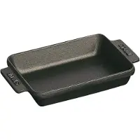 Staub Specialities Ofenform 15 x 11 cm, rechteckig, Schwarz, Gusseisen