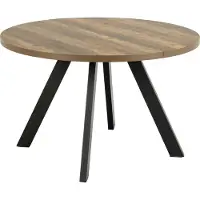 Ebuy24 Zalida Esstisch Ø120cm, 210cm ausziehbar natur.