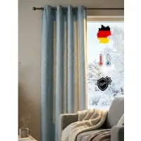 Wirth Vorhang "Trondheim B" Gr. 13, blau (eisblau), B:270cm H:200cm, Polyacryl, Gardinen, Vorhang