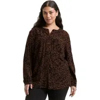 Tom Tailor Klassische Bluse mit Leo-Print