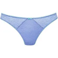 Nuance String , Damen, Gr. 44/46, kornblume, blau, Spitze, Obermaterial: 91% Polyamid, 9% Elasthan, Unterhosen String, aus edler, leicht transparenter Spitze