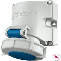 MENNEKES 9105 Wanddose TwinCONTACT, 16A3p6h230V, IP67